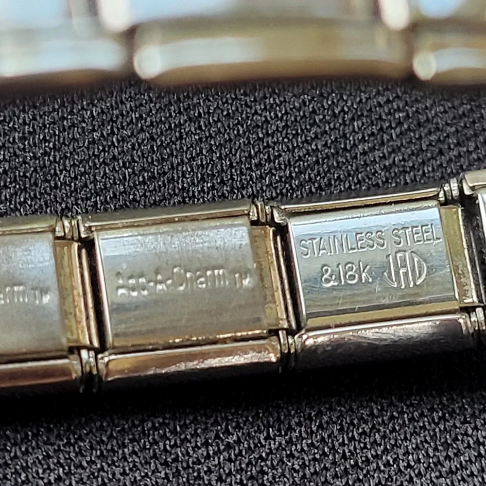 Vintage Add A Charm Italian Bracelet 18K Gold Links Parts Repair
